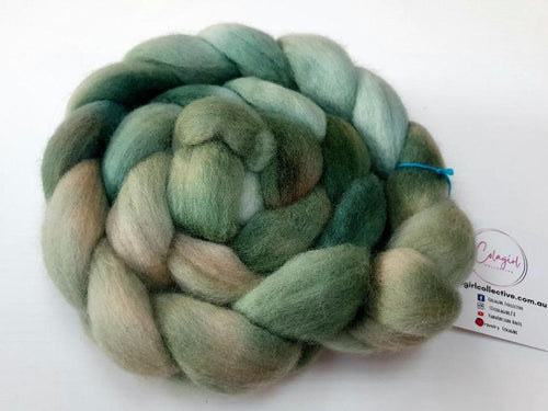 Hand Painted Roving Merino/Corriedale-Willow