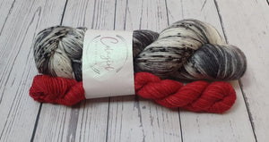 Sock Set Swagman 4ply/Fingering 'Dark Shadow & Scarlett Letter'
