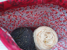 Load image into Gallery viewer, Draw String Project Bag Medium - Unicorn and Flowers