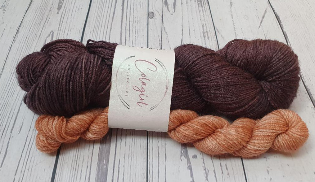 Sock Set Swagman 4ply/Fingering 'Crimson Blush & Warm Peach'