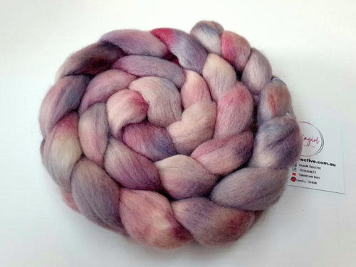 Hand Painted Roving Merino/Corriedale-Ivy