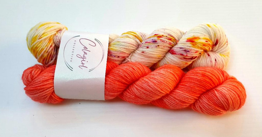 Pas De Deux 2x50g Swagman 4ply/Fingering 'Animal & Cosmic Coral'