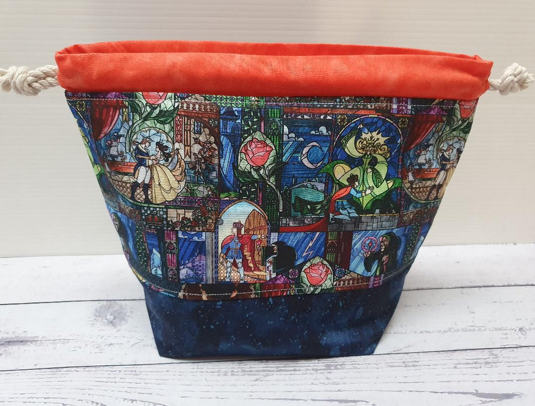 Draw String Project Bag Medium - Belle the Beauty