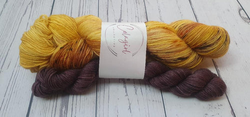 Sock Set Swagman 4ply/Fingering 'Lion Heart & Crimson Blush'