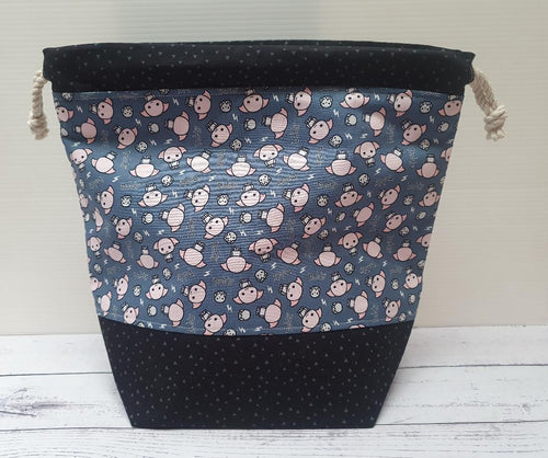 Draw String Project Bag Large - Dobby