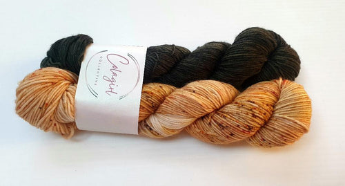 Pas De Deux 2x50g 4ply/Fingering Olive Grove & OOAK