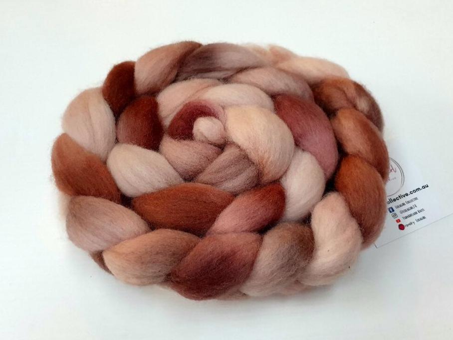 Hand Painted Roving Merino/Corriedale-Evelyn