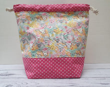 Load image into Gallery viewer, Draw String Project Bag Large - Happy Sheep