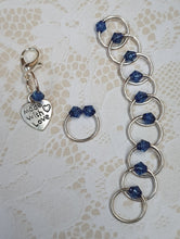 Load image into Gallery viewer, Stitch Marker Set &#39;Blue&#39; Goldtone, Silvertone or Bronzetone