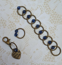 Load image into Gallery viewer, Stitch Marker Set &#39;Blue&#39; Goldtone, Silvertone or Bronzetone