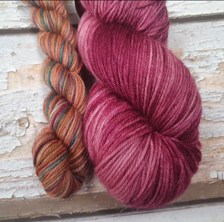 Sock Set Swagman 4ply/Fingering 'Deep Desire & Autumn Foliage'