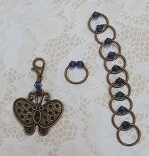 Load image into Gallery viewer, Stitch Marker Set Bronze Butterfly