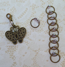 Load image into Gallery viewer, Stitch Marker Set Bronze Butterfly