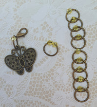 Load image into Gallery viewer, Stitch Marker Set Bronze Butterfly